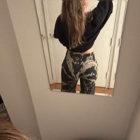 One of a kind reformation vintage tie dye cross button fly pants - Picture 2 of 6